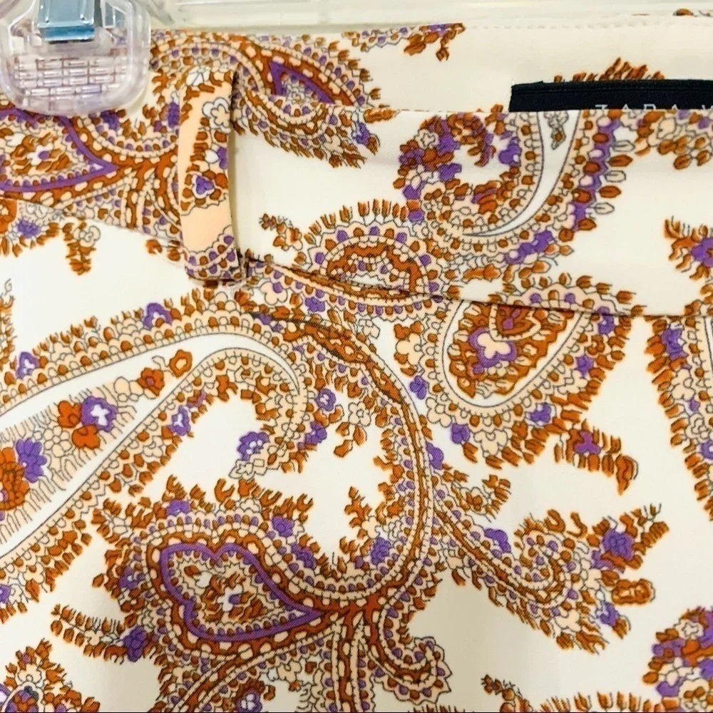 ZARA paisley prints ANKLE PANTS size M
